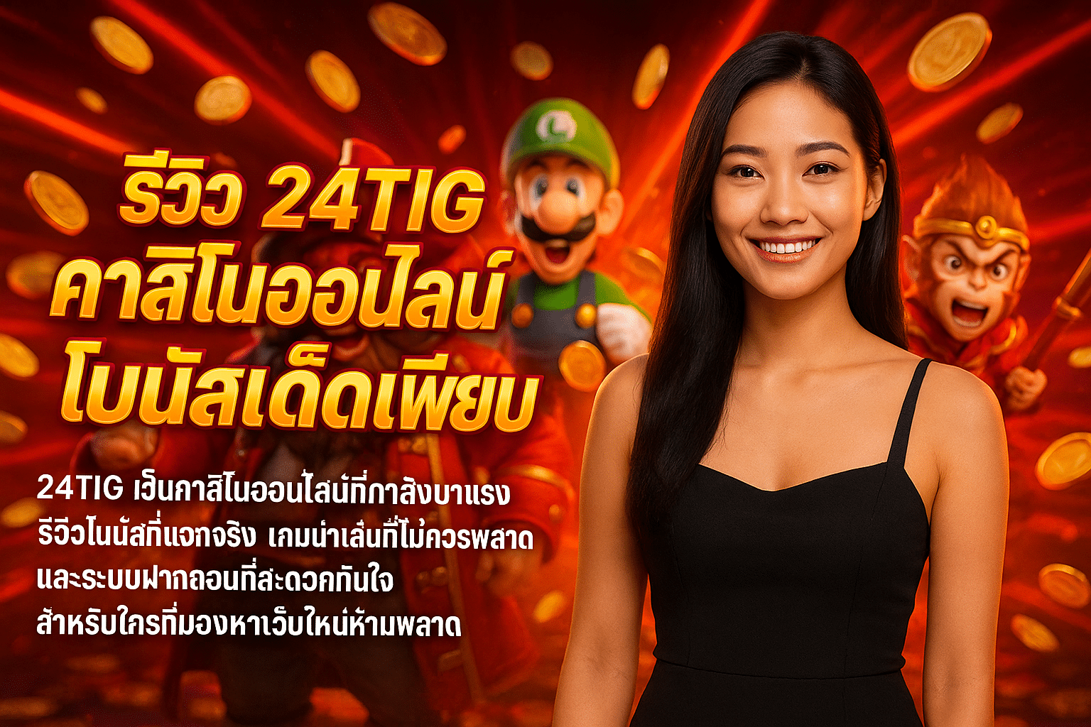 รีวิว 24TIG คาสิโนออนไลน์ โบนัสเด็ดเพียบ