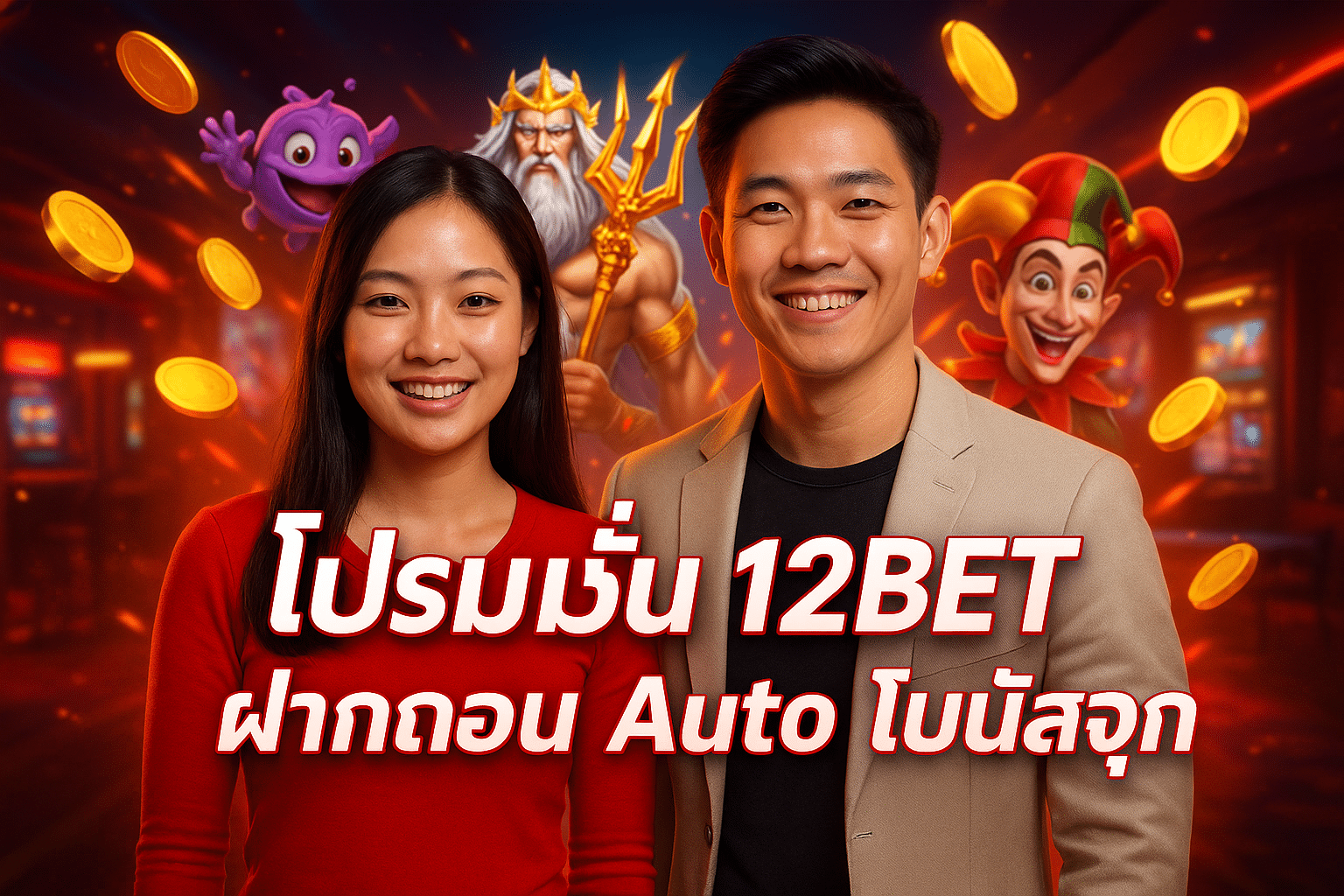 โปรโมชั่น 12BET ฝากถอน Auto โบนัสจุก